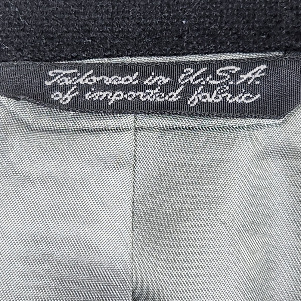 Neiman Marcus Vintage 100% Cashmere 90's ACTWU Black Sport Coat Men's Size 42 L - Picture 8 of 12